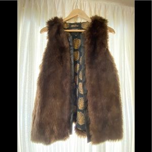 2/$30 Anthropologie faux fur vest